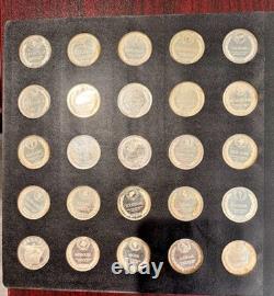 22.5 oz Pure Silver Weight. Franklin Mint 50-Coin Set. NEAR SPOT 9/9/2026