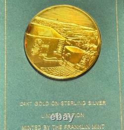 24KT/Sterling Rare 1976 Franklin Mint Viking I Mission to Mars Eyewitness Medal