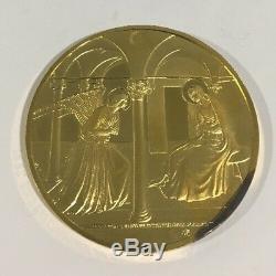 24k Gold On Sterling Silver The Annunciation 100 Greatest Masterpieces Medal