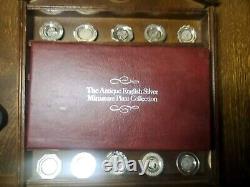 25 Antique English Sterling Silver Miniature Plate Collection Franklin Mint 1981