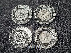 25 Antique English Sterling Silver Miniature Plate Collection Franklin Mint 1982