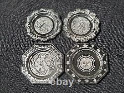 25 Antique English Sterling Silver Miniature Plate Collection Franklin Mint 1982