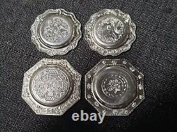 25 Antique English Sterling Silver Miniature Plate Collection Franklin Mint 1982