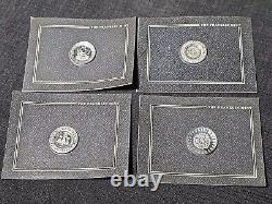 25 Antique English Sterling Silver Miniature Plate Collection Franklin Mint 1982