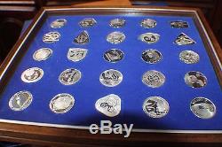 25 Pcs Franklin Mint Official Nasa Manned Space Flight Sterling Silver Emblems