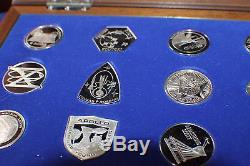 25 Pcs Franklin Mint Official Nasa Manned Space Flight Sterling Silver Emblems