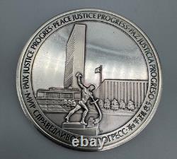 25th Anniversary of The United Nations Sterling Silver Coin. 5.5OZ of Sterling