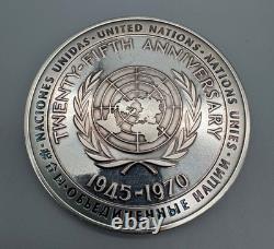 25th Anniversary of The United Nations Sterling Silver Coin. 5.5OZ of Sterling
