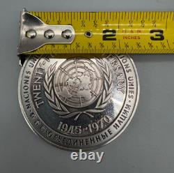 25th Anniversary of The United Nations Sterling Silver Coin. 5.5OZ of Sterling