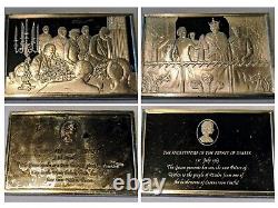 25x UK Historical Events Sterling Silver Ingot Queen Elizabeth II Franklin Mint