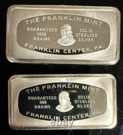 3.18 Troy Ounces. 925 Silver? Two Vintage Silver Ingots with COA's