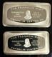3.18 Troy Ounces. 925 Silver? Two Vintage Silver Ingots With Coa's