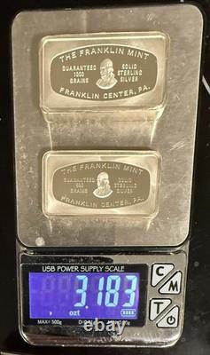 3.18 Troy Ounces. 925 Silver? Two Vintage Silver Ingots with COA's