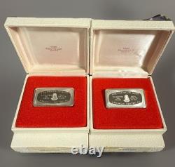 3.18 Troy Ounces. 925 Silver? Two Vintage Silver Ingots with COA's