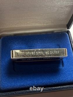 (3). 925 Sterling 1000 Grain Franklin Mint Silver Ingots Fathers Day & Christmas