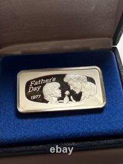 (3). 925 Sterling 1000 Grain Franklin Mint Silver Ingots Fathers Day & Christmas