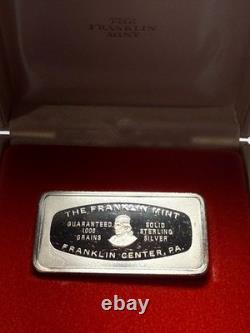 (3). 925 Sterling 1000 Grain Franklin Mint Silver Ingots Fathers Day & Christmas