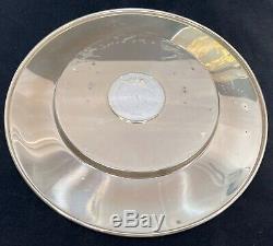 3 Official Bicentennial Commemorative Sterling Silver & Gold Plated Plates 26 oz