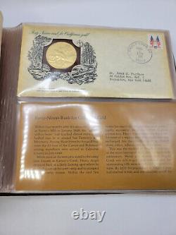 (30) Franklin Mint HISTORY AMERICAN WEST 24k Gold on Sterling Medals