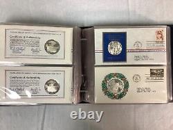 (30) Franklin Mint Postmasters of America FDC 1974 Sterling Silver Medals