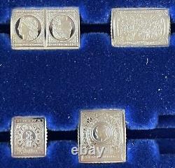 32 Sterling Silver Stamps 100 Greatest Stamps Of The World Franklin Mint