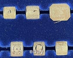 32 Sterling Silver Stamps 100 Greatest Stamps Of The World Franklin Mint