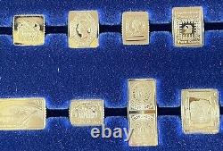 32 Sterling Silver Stamps 100 Greatest Stamps Of The World Franklin Mint