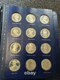 36 Franklin Mint Sterling Silver Treasury Presidential Commemorative Medals