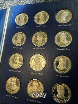 36 Franklin Mint Sterling Silver Treasury Presidential Commemorative Medals