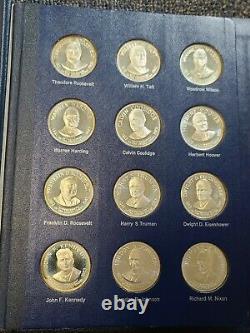 36 Franklin Mint Sterling Silver Treasury Presidential Commemorative Medals