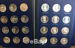 36 Franklin Mint Treasury Presidential Sterling Silver Medals American Expres