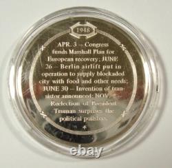 4 COLD WAR 925 Franklin Mint American History Sterling Silver Medals