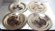 4 Franklin Mint Audubon Society Solid Sterling Silver Collector Plates. 1970s