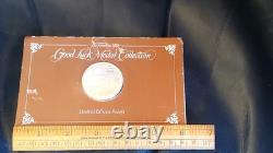 4 Franklin Mint LE Proof 1976 1oz Sterling Silver Good Luck Medals All NIP