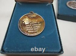 4 Franklin Mint Mother's Day Commemorative Medals Sterling Silver Proof 1970's