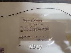 4 Franklin Mint Train Locomotive Sterling Silver Silhouettes Framed 1977 NIBs