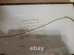 4 Franklin Mint Train Locomotive Sterling Silver Silhouettes Framed 1977 NIBs