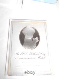 4 Mother's Day Commemorative Medals Solid Sterling Silver The Franklin Mint