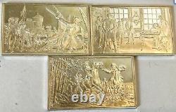 5.5 Troy Oz Franklin Mint Bicentennial Proof Sterling Silver Bars Ingots #10-8-4