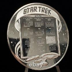 5.75 oz. 925 Sterling Silver Round Star Trek 25th Anniv 1966-1991 F2185