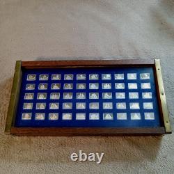 50 Bars STERLING SILVER Ingot Set Great Sailing Ships Of History FRANKLIN MINT