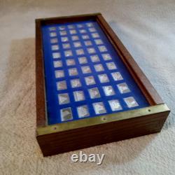 50 Bars STERLING SILVER Ingot Set Great Sailing Ships Of History FRANKLIN MINT