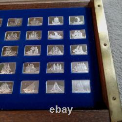 50 Bars STERLING SILVER Ingot Set Great Sailing Ships Of History FRANKLIN MINT