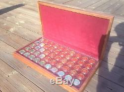 50 Franklin Mint 24 Karat Gold on Sterling Silver Proof Mayors Medals In Box