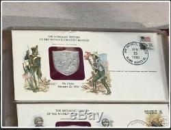 50 STERLING SILVER Franklin Mint Medallic History Worlds Greatest Battles