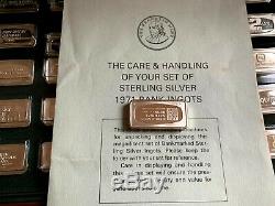 50 Sterling Silver Ingots in Wood Case 104 T Oz