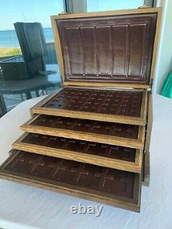 50 YR OLD OAK CHEST from FRANKLIN MINT- SILVER INGOT COLLECTION 100 ingot cap