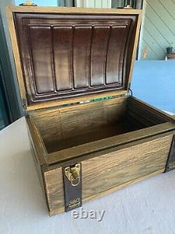 50 YR OLD OAK CHEST from FRANKLIN MINT- SILVER INGOT COLLECTION 100 ingot cap