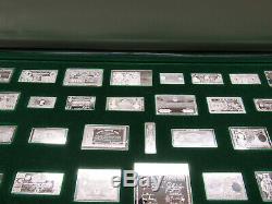 (50)worlds Greatest Banknotes Solid Sterling Silver Complete Set Franklin Mint