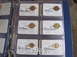52 Sterling Silver Franklin Mint Collector Society Membership Coins In Album